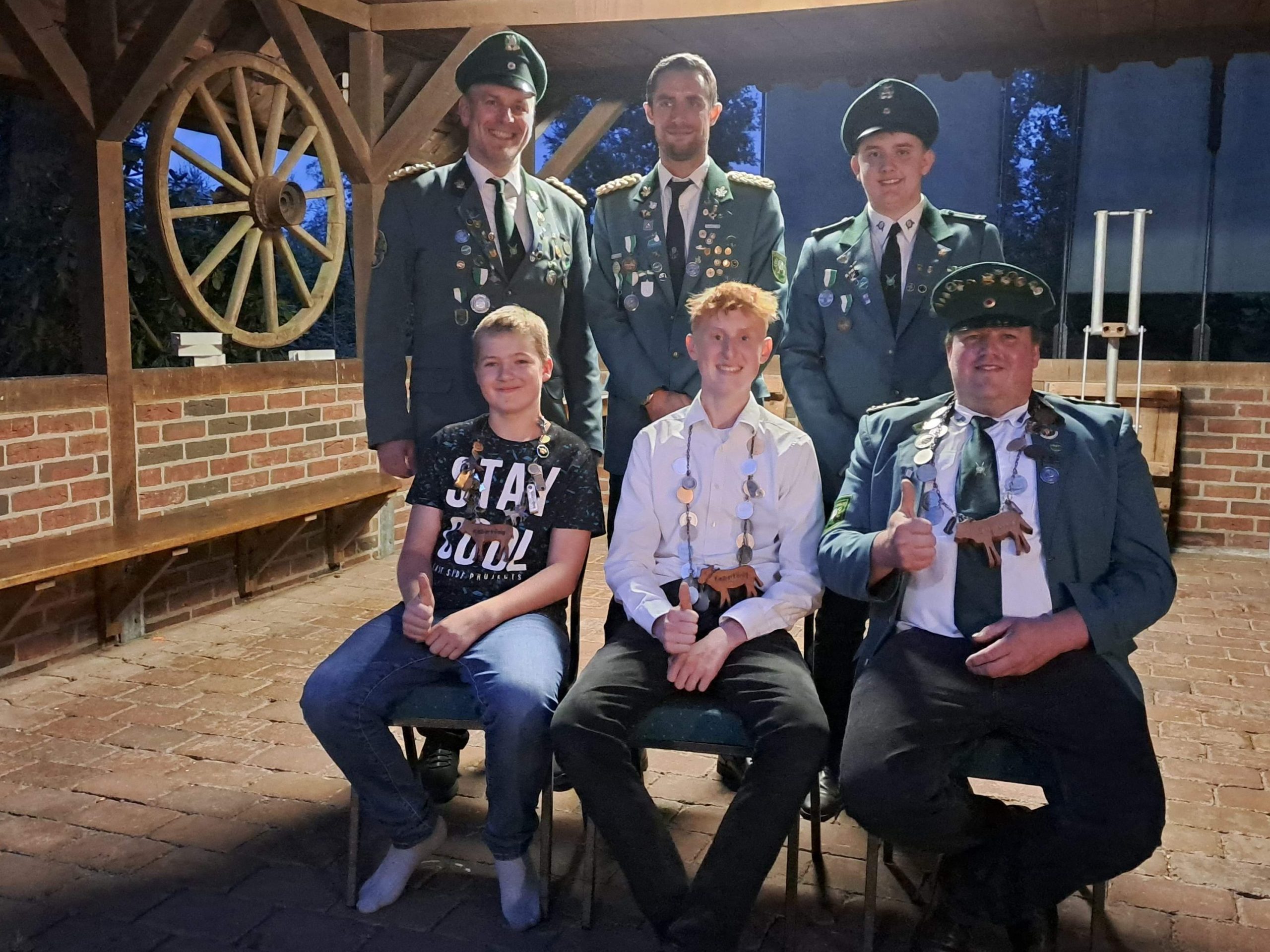 Die neuen Kalberkönige: Theo Bertels, Julius Esch und Jens Wehmhoff.